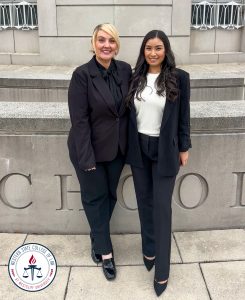 Jennifer Fazio with fellow student at Moot Court competition.