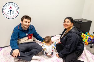 Krizza and Lucas with their baby at Western State.