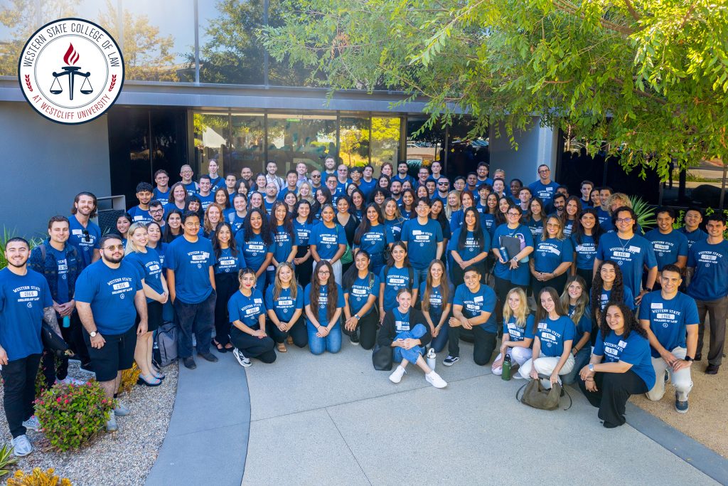 Big group of students in Western State t-shirts.